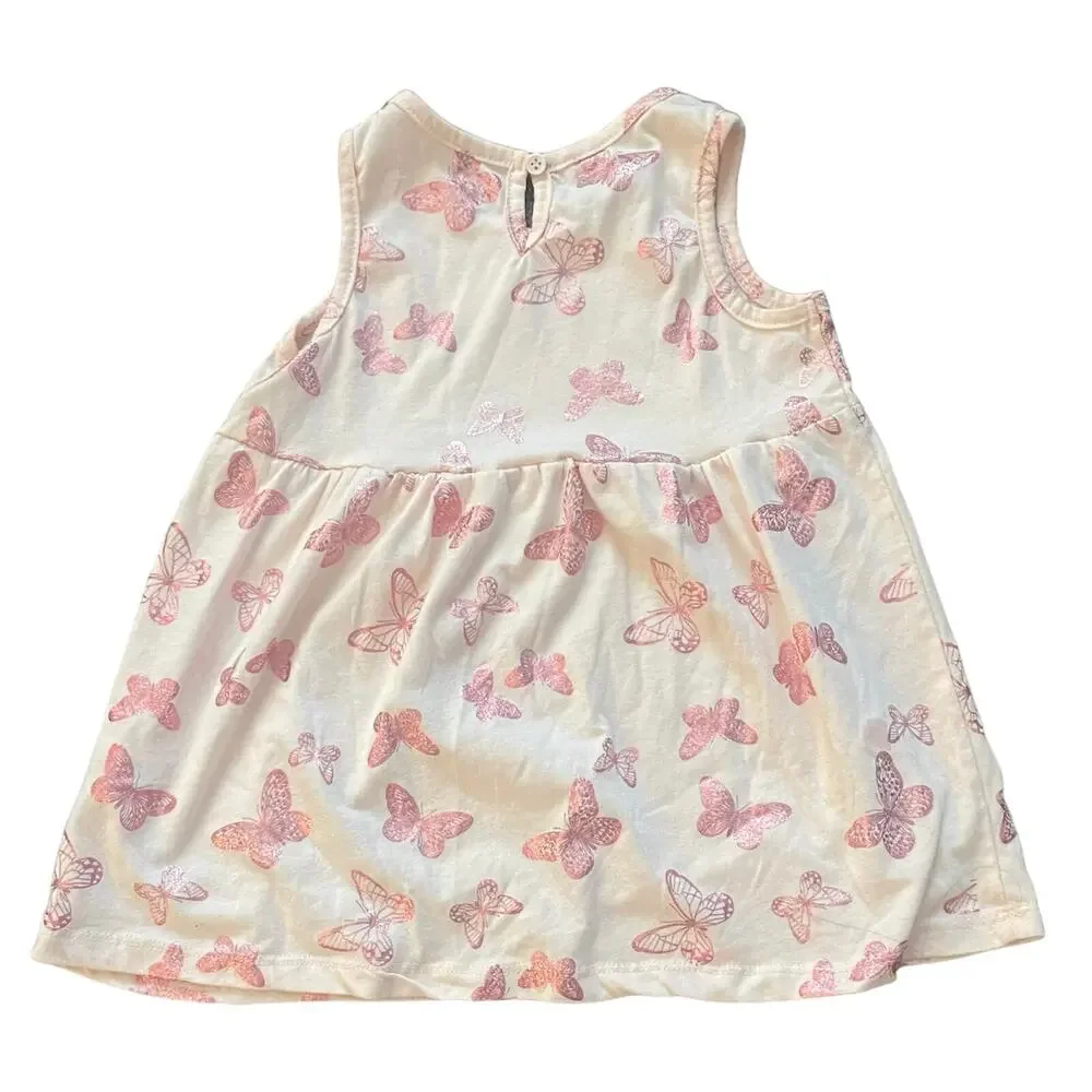 Tahari Girl's Butterfly Print Dress Sz 6